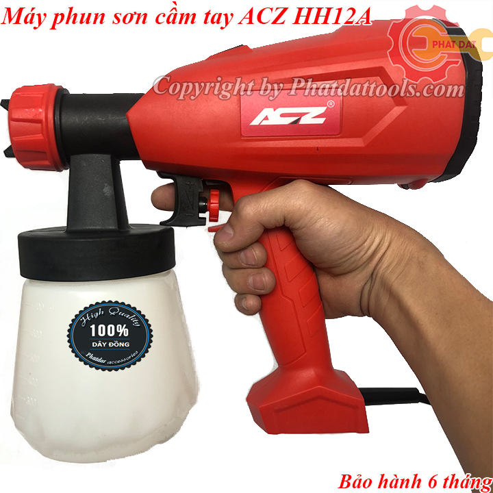 Máy phun sơn cầm tay đa năng acz model hh12a-công suất 350w-dung tích bình 800ml