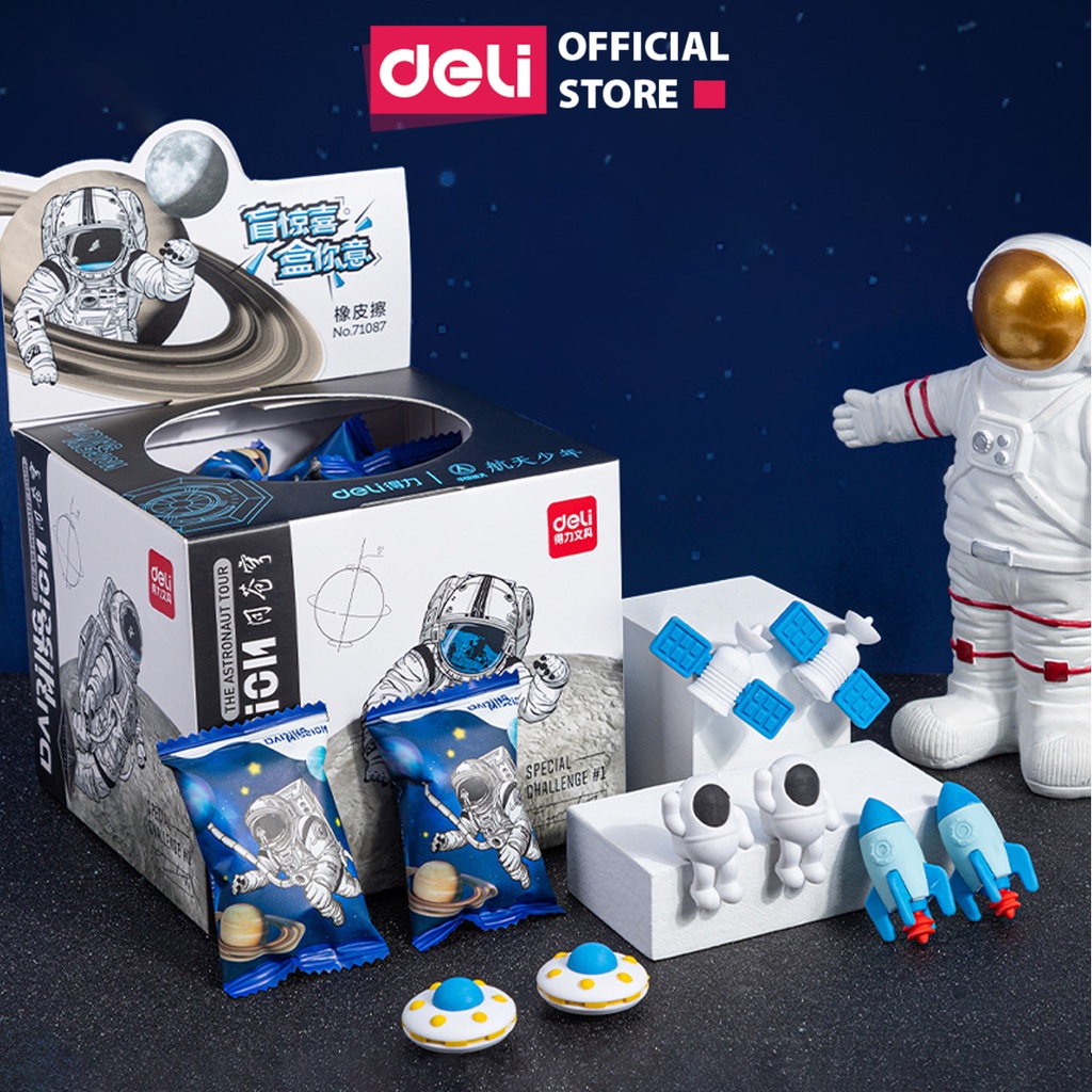 Gôm tẩy hình phi hành gia Deli- gôm tẩy sạch, ít vụn - mẫu ngẫu nhiên - 71087