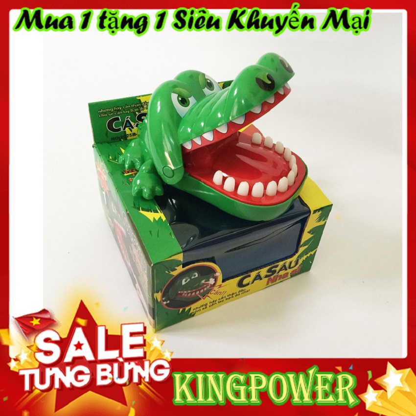 Đồ Chơi Nha Sĩ Cá Sấu 2025B KINGPOWER Màu Xanh Lá Nổi Bật, Góc Bo An Toàn Tuyệt Đối, Cho Bé Chơi Đội Nhóm Vui Nhộn, Rèn Luyện Sự Nhanh Tay, Nhanh Mắt