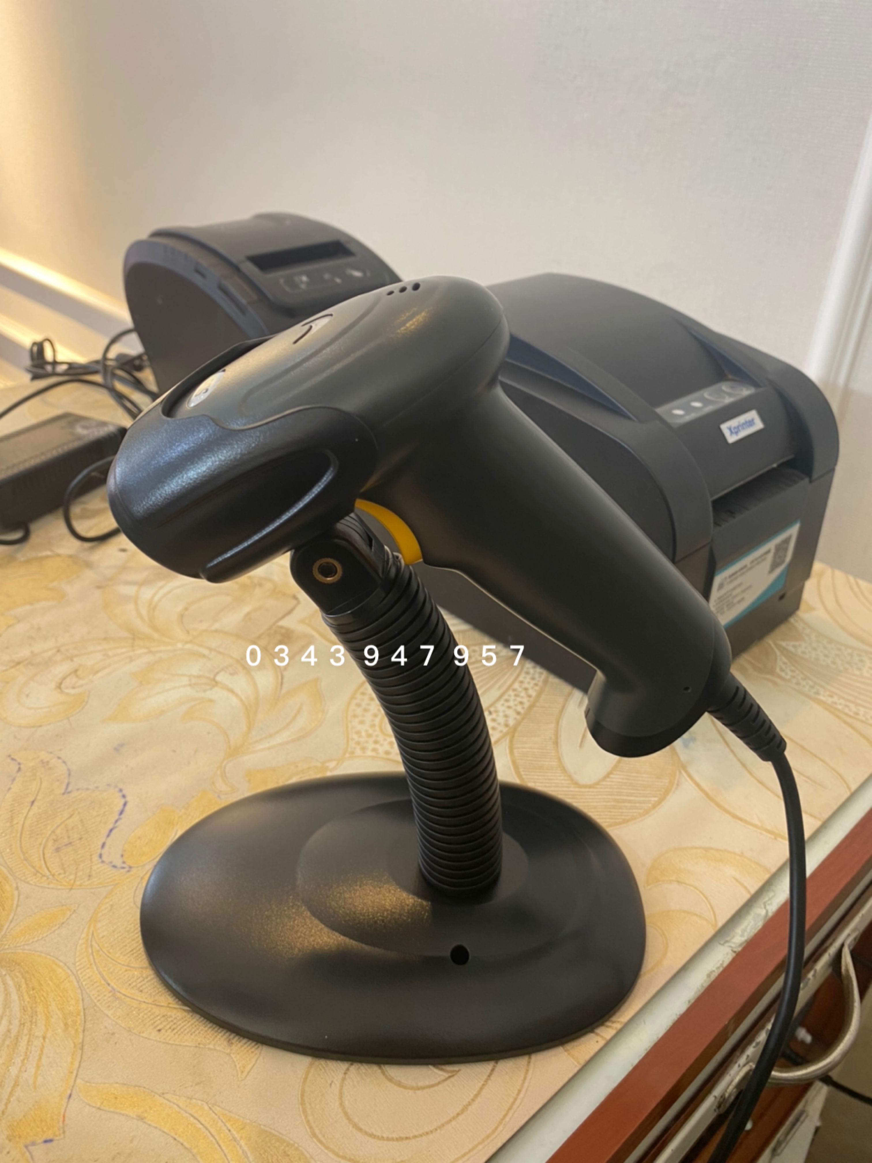 Máy quét mã vạch KPOS XL- 6500A (model 2023) CHÍNH HÃNG bảo hành 12 tháng, Máy check - scan - đầu đọc mã vạch bán hàng, tính tiền, thu ngân, siêu thị, tạp hoá
