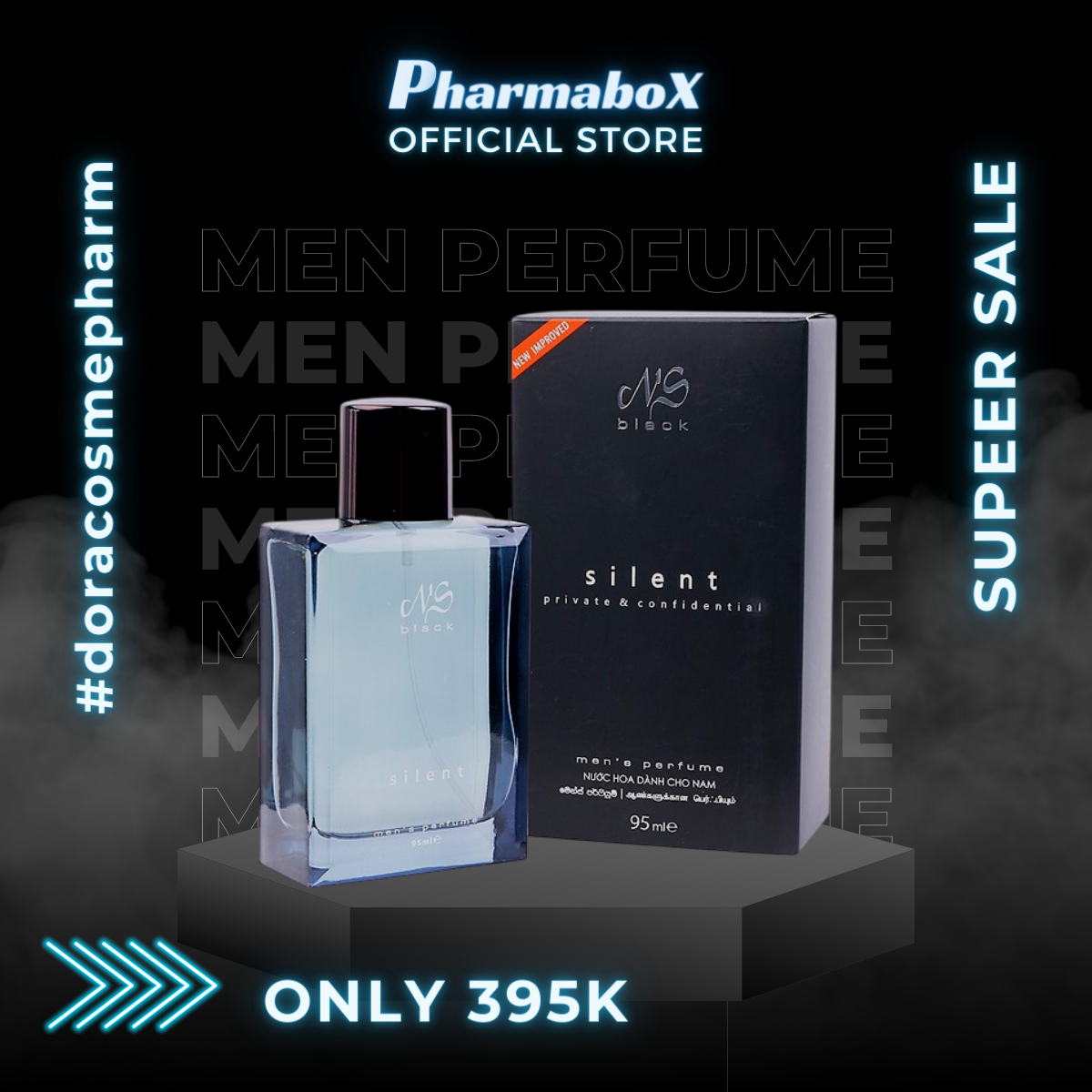 [HCM]Nước hoa nam Cao cấp NS Black Silent 95ml (Dusky Miracle)