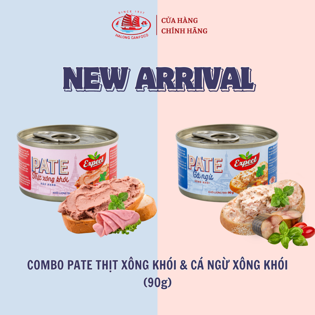COMBO Pate Thịt Xông Khói Và Pate Cá Ngừ Xông Khói 90g - Đồ Hạ Long Canfoco