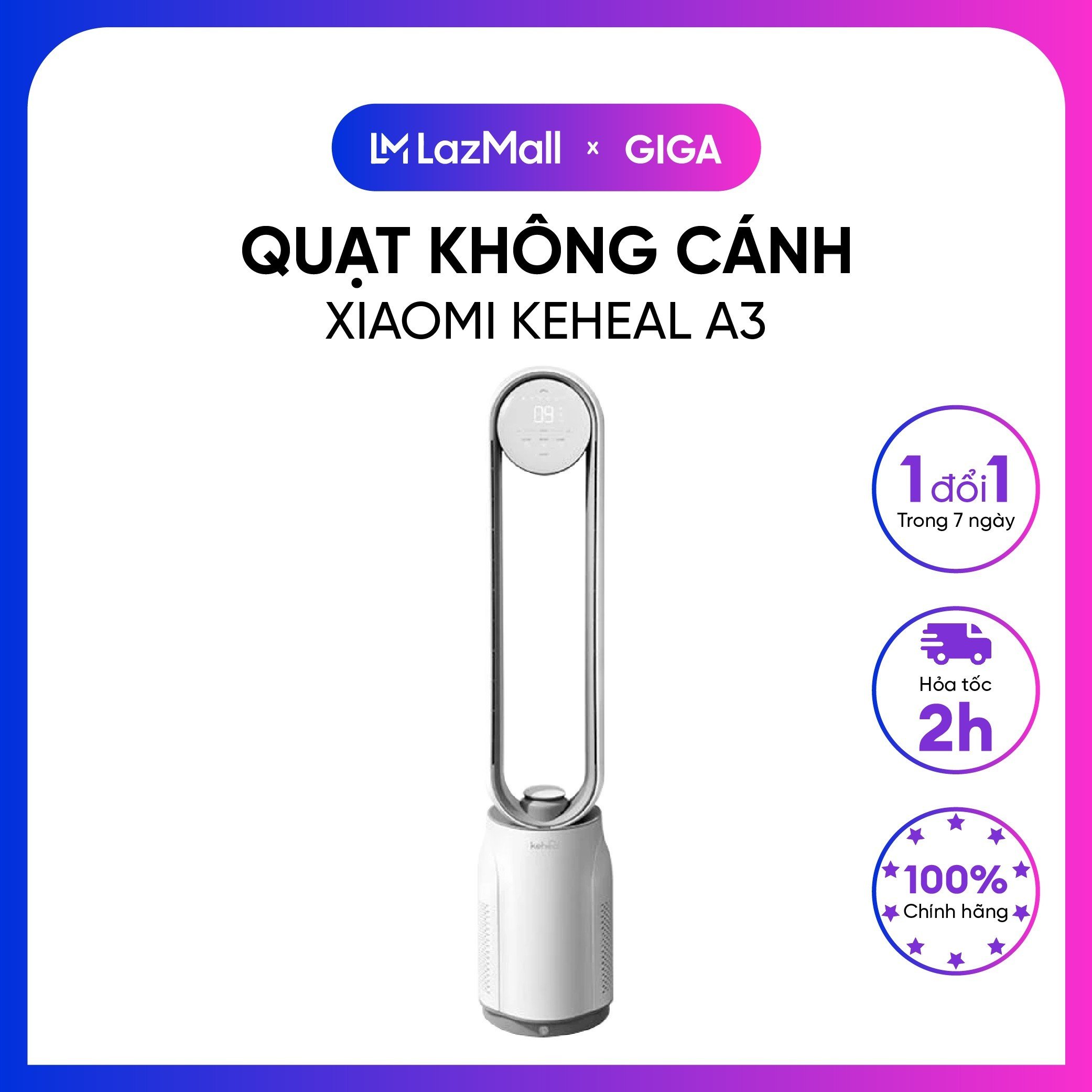 Quạt không cánh tạo ion cao cấp xiaomi keheal a3