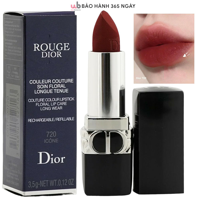  Dior 720 icbox romantic Brown pink offset velvet full box bag + box perfect choice for lips best gifts 