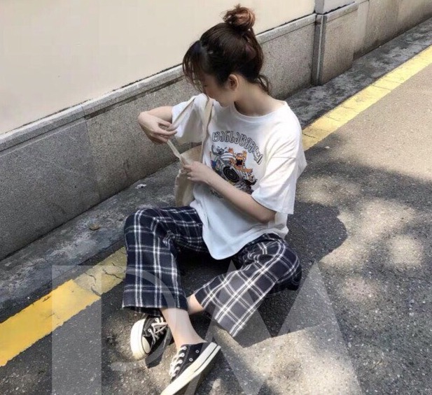 Mạnh Dũng Store 1 XẢ KHO Quần Kẻ Sọc Caro Nâu Đen Ống Rộng Suông Phong Cách Hàn Quốc T5