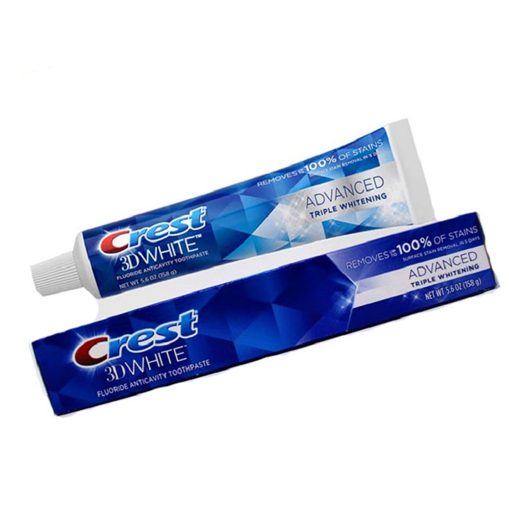 Kem đánh răng Crest 3D White Advanced Whitening 158g