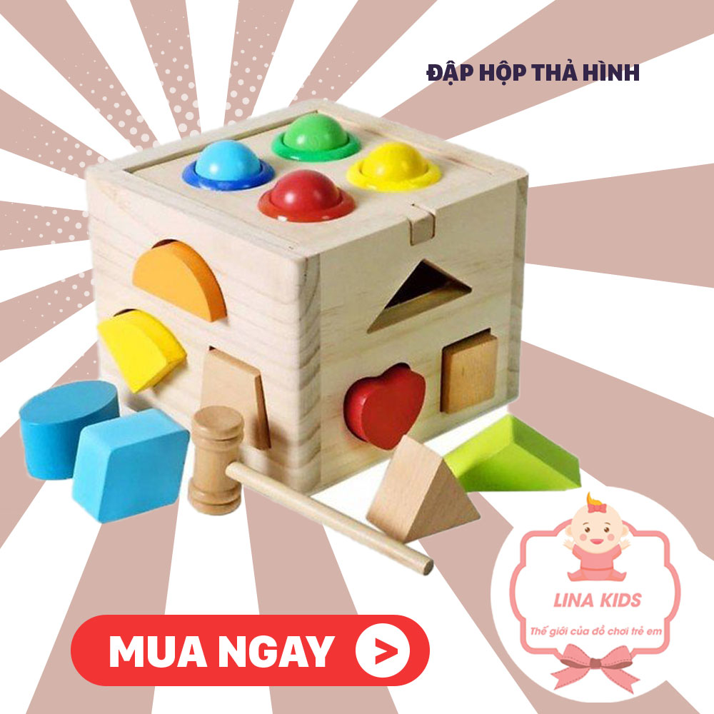 Đập hộp thả hình - đồ chơi thả hình - đồ chơi cho bé - lina kisd