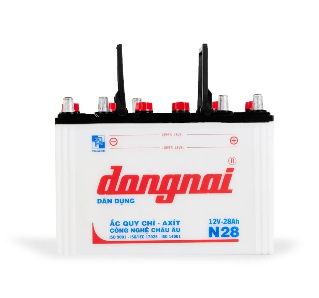 Ắc quy Dân dụng Đồng Nai N28 | 12V - 28Ah ( tặng kèm acid )