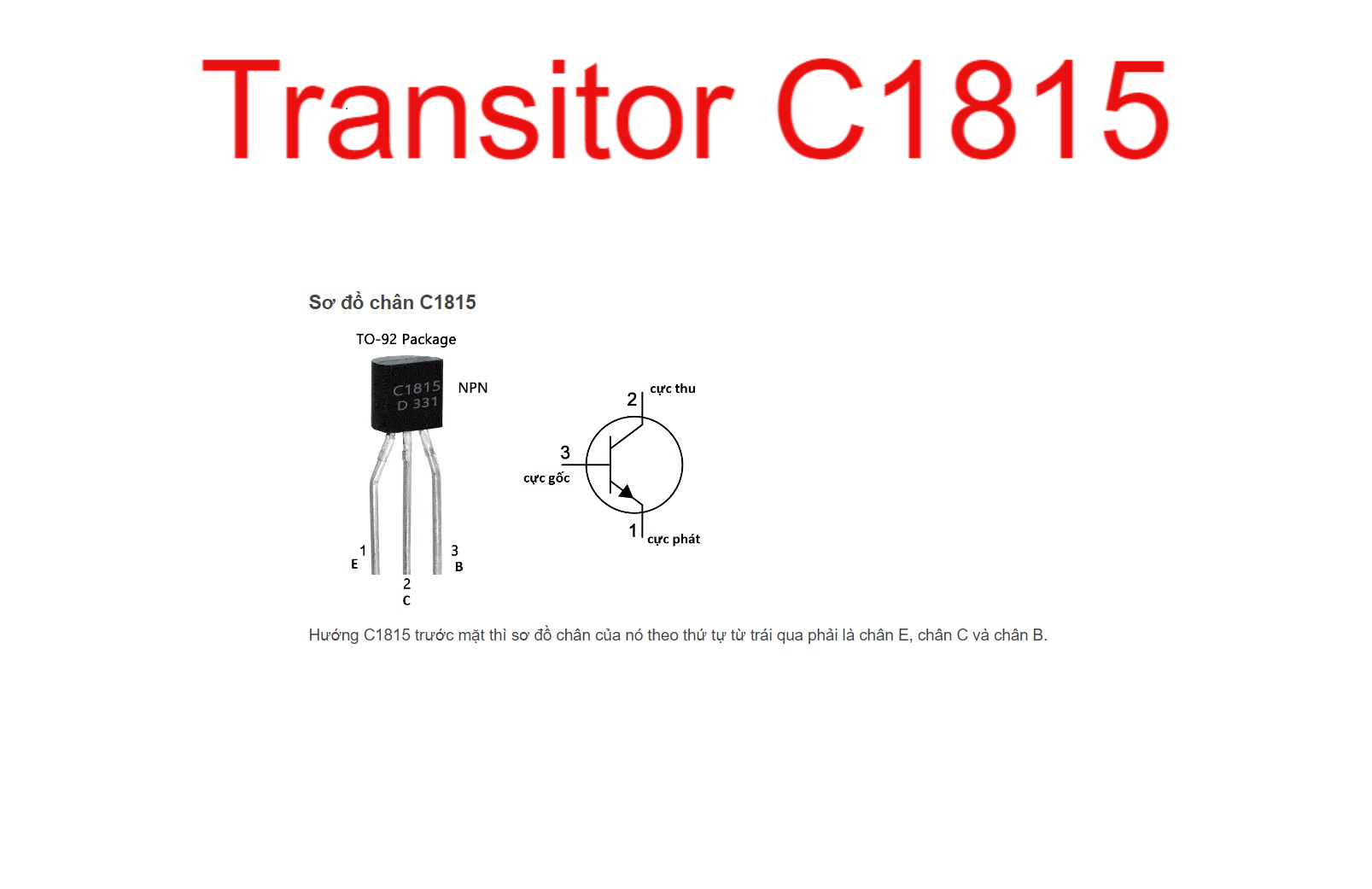Túi 10 cái Transitor c1815