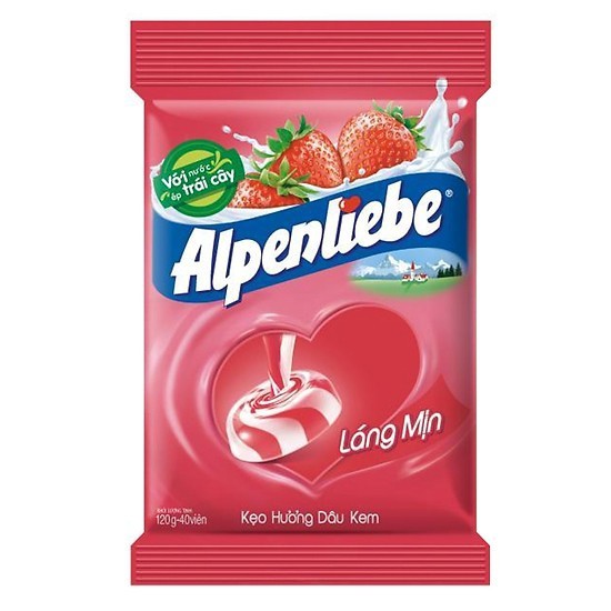 Kẹo Alpenliebe Dâu Kem Loại 40 viên