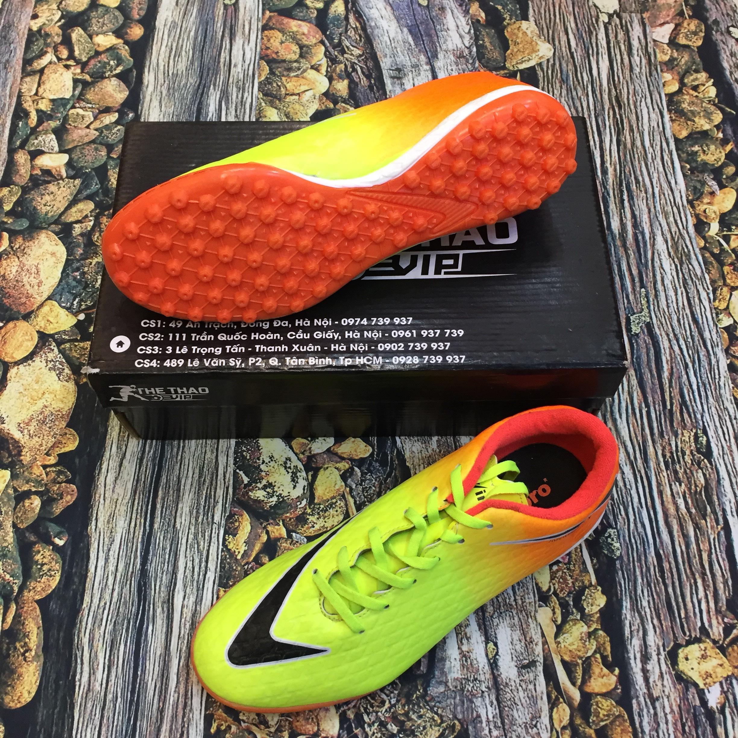 [THỂ THAO VIP SHOP] Giày đá bóng sân cỏ nhân tạo Winbro Hyper X - TF - Xanh2cam - Tặng kèm tất chống trơn 50k