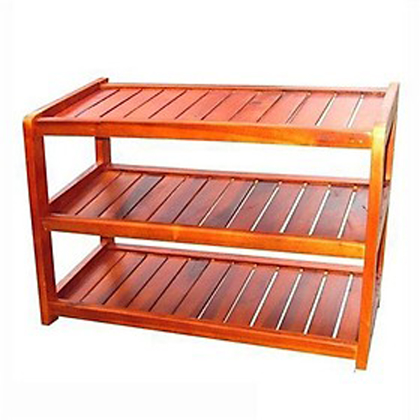 Kệ giày dép gỗ cao su tự nhiên 3 tầng rộng 80 cm- ViNa Furniture