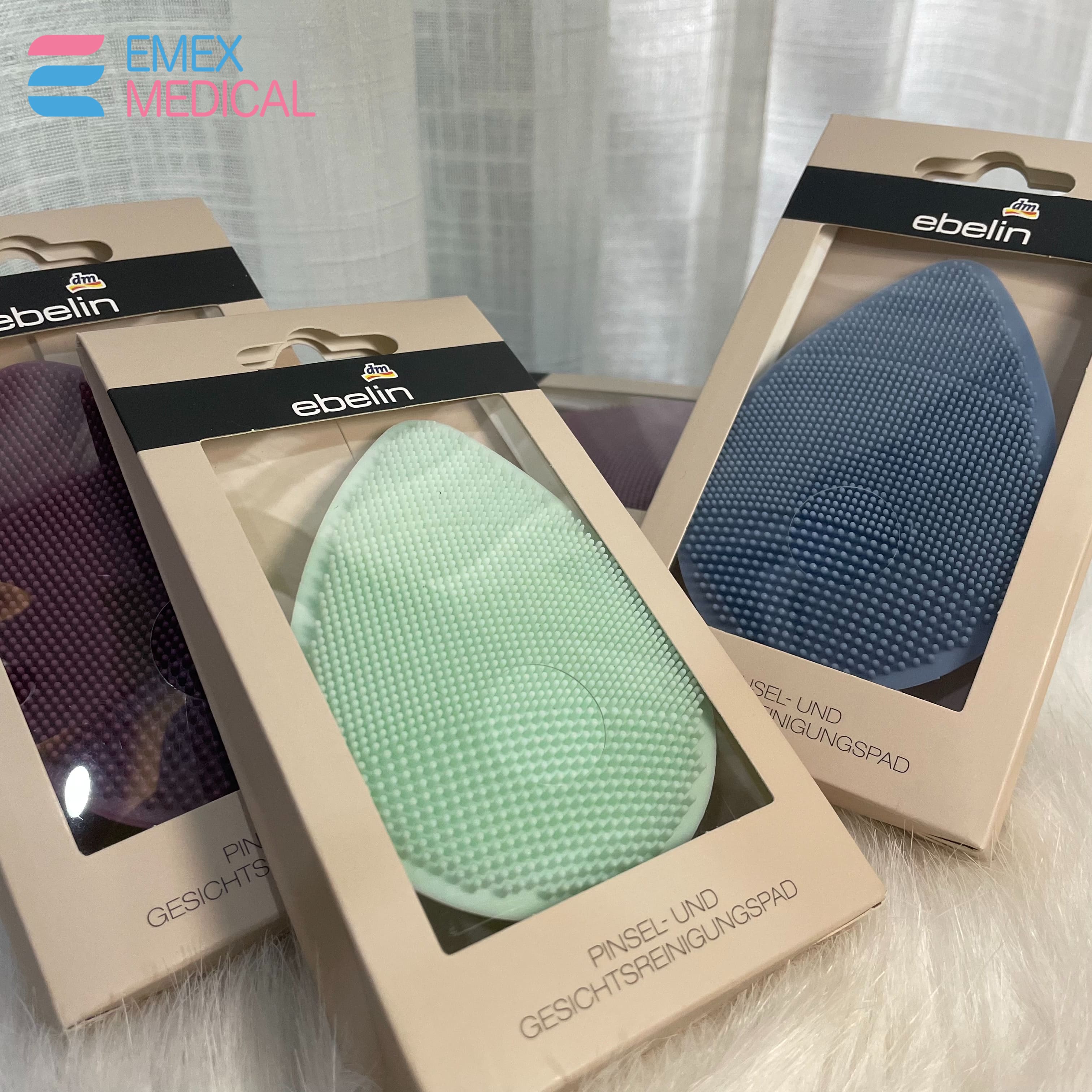 Miếng rửa mặt Silicon Ebelin Pinsel-Und Gesichtsreinigungspad