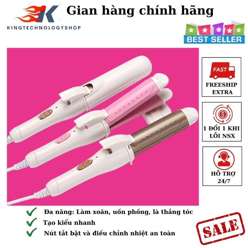 Máy uốn tóc mini duỗi ép tạo kiểu xoăn thẳng uốn phồng 3in1 cao cấp NOVA 5016