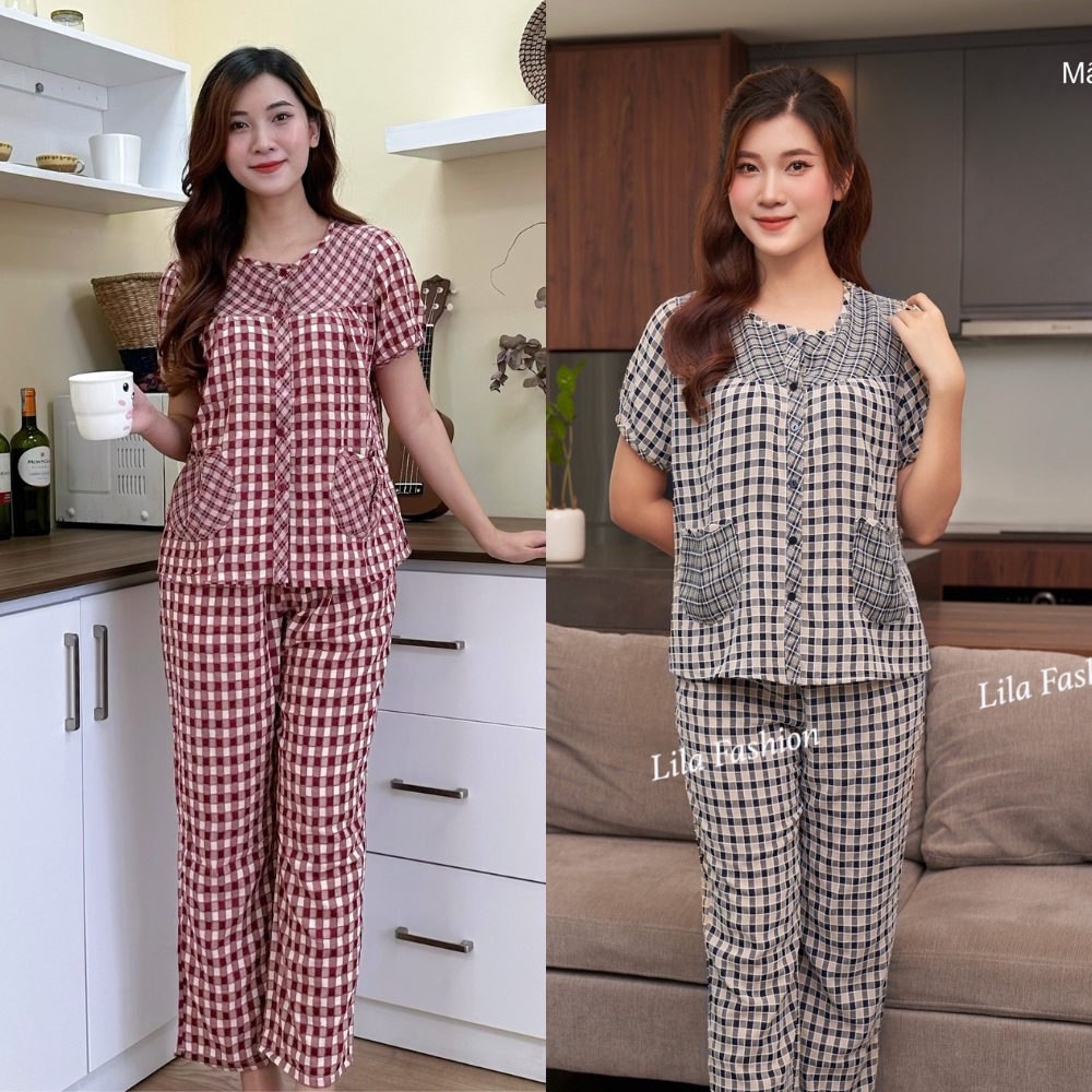 P01_Đồ bộ mặc nhà cọc tay phối