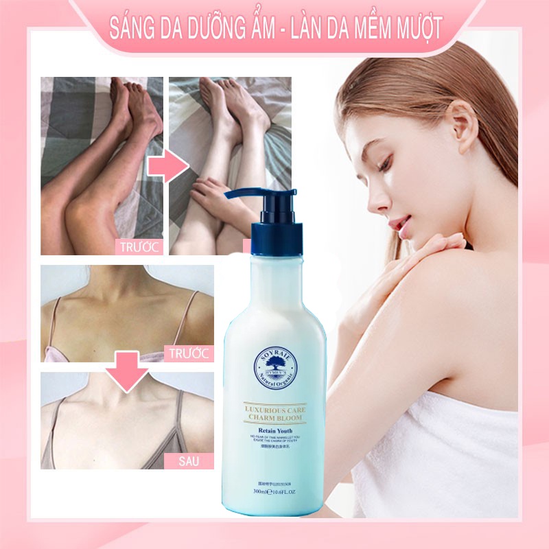 Sữa dưỡng trắng da nicotinamide nhanh chóng chăm sóc dưỡng ẩm làm trắng 300ml giúp da trắng nhanh hiệu quả với thành phần tự nhiên an toàn không bị kích ứng