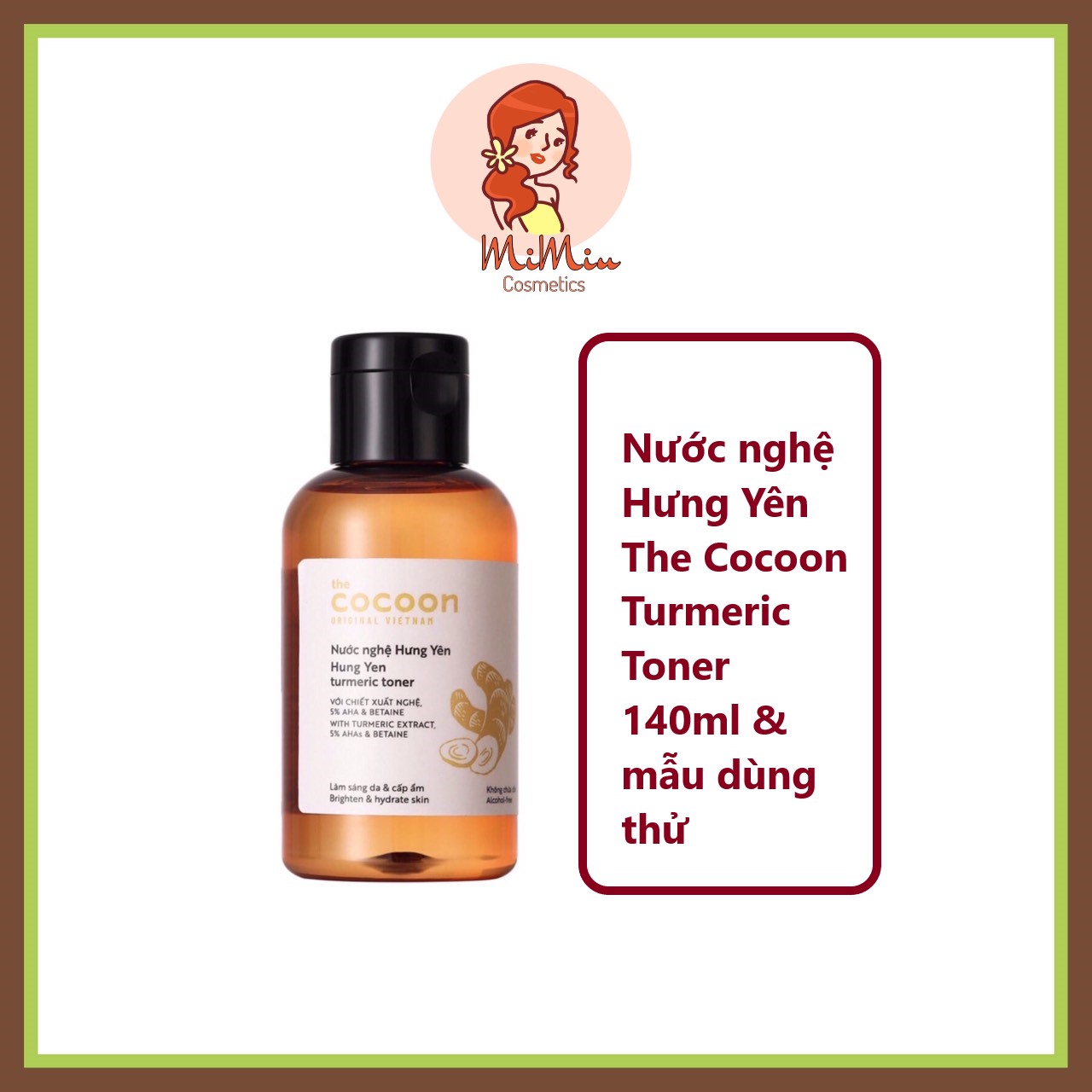 Nước nghệ Hưng Yên Cocoon Turmeric Toner