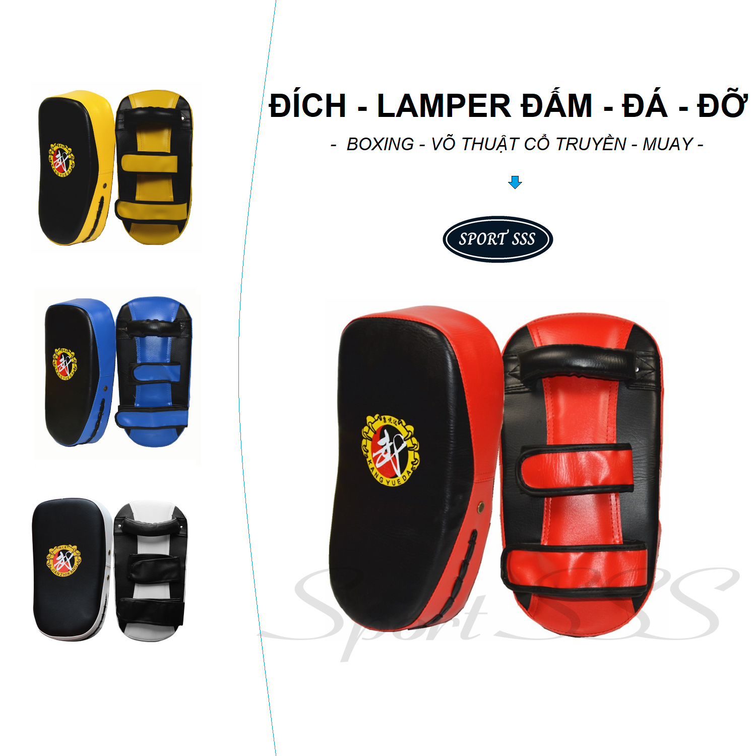 Đích đá boxing - đích đỡ lamper kick pads -tập võ thuật - muay thái - đấm bốc - mma - quyền anh