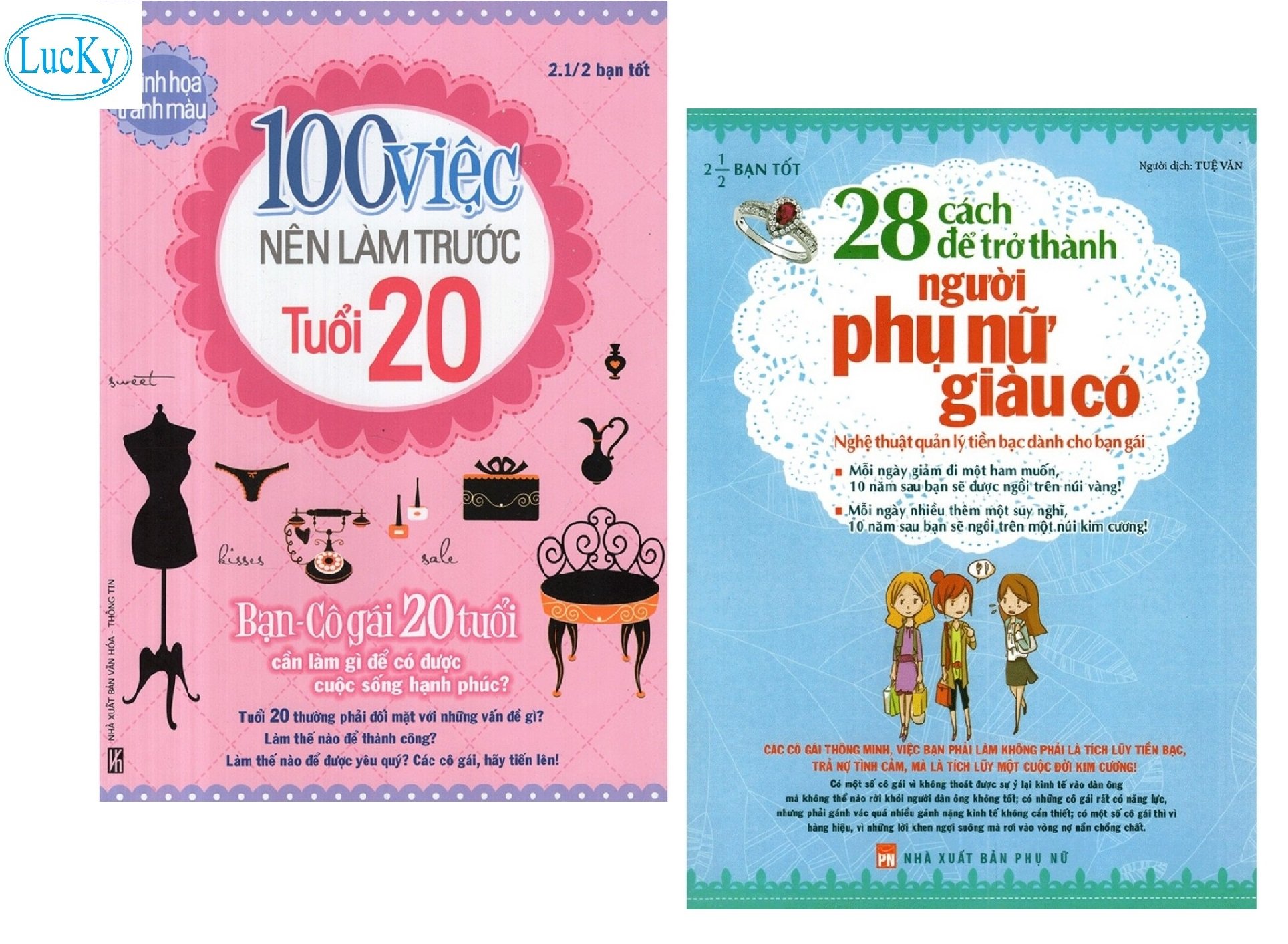 Sách: 100 việc nên làm trước tuổi 20 + 28 cách để trở thành người phụ nữ giàu có
