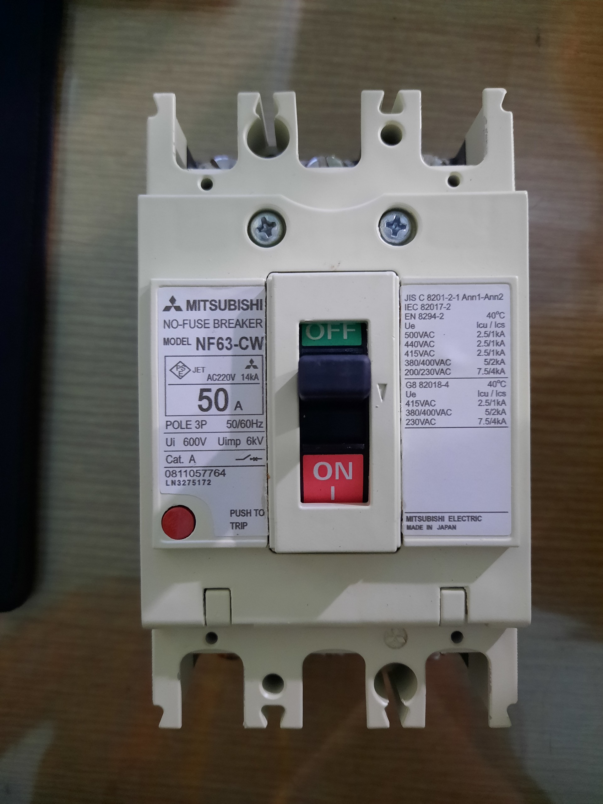 MCCB 50A MITSUBISHI-APTOMAT 3 PHA 50A