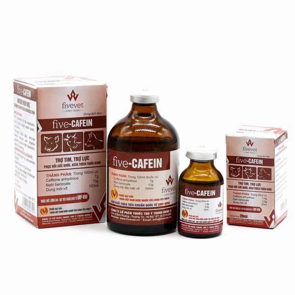 Five-Cafein 100ml Trợ tim, trợ lực, phục hồi sức khỏe, kích thích thần kinh Chó mèo gia súc