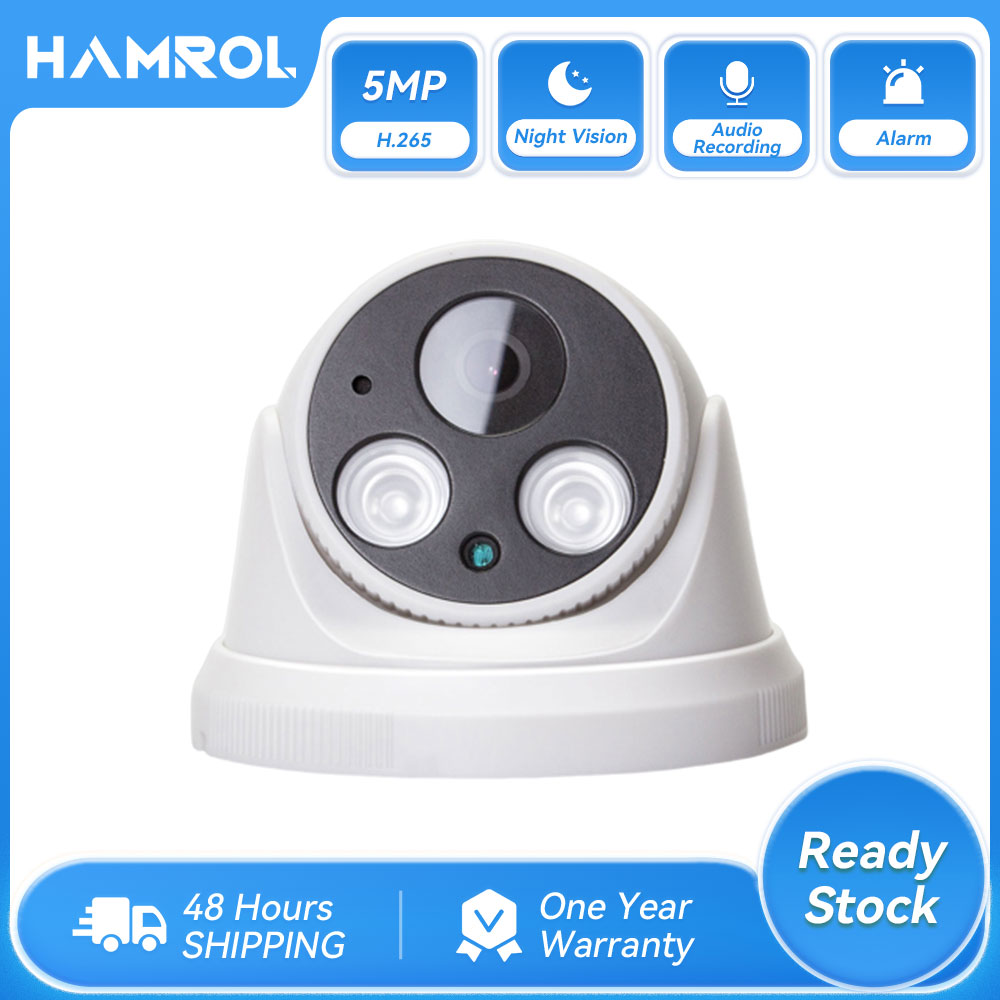 [Hot Deal][Phụ kiện số Hamrol]Camera hồng ngoại Hamrol H.265 độ phân giải 2MP / 3MP / 5MP kèm Micro thu âm tính năng giám sát tầm nhìn ban đêm Bảo mật video
