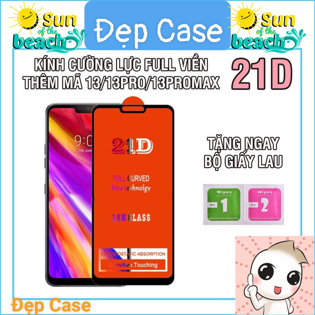 Cường lực ip full màn 21d sang xin mịn
