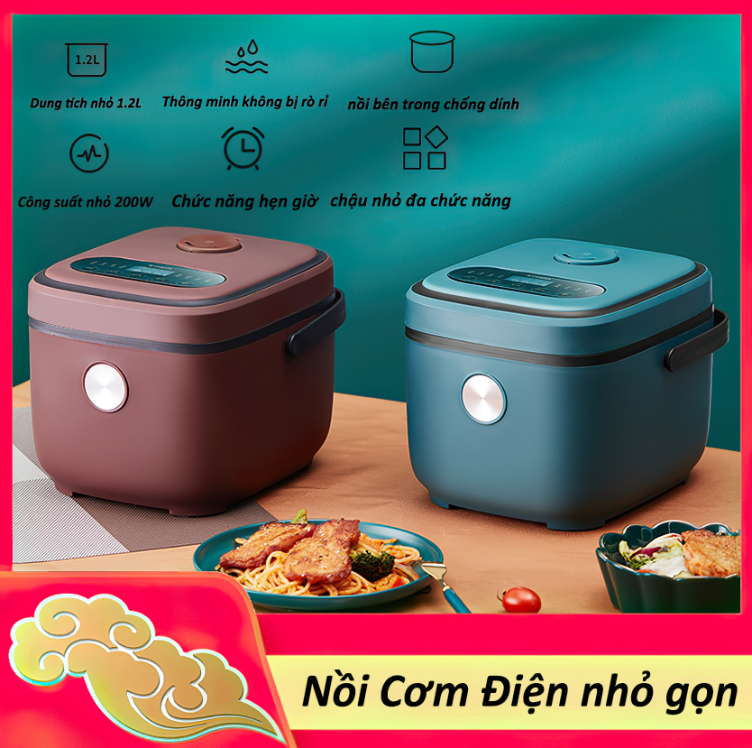 Nồi cơm điện mini,nồi cơm diện ,nồi cơm điện 2 người ăn,nồi cơm điện gia dụng nhỏ gọn thiết bị nhà bếp nhỏ 1-2 người nồi nấu ăn nồi cơm điện đơn, bảo hành 6 tháng