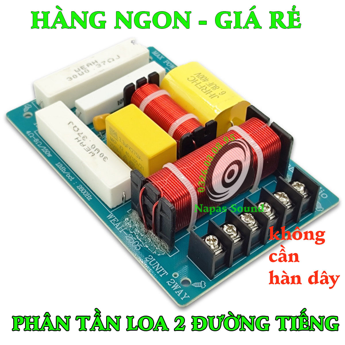  MẠCH PHÂN TẦN CHO BASS 25 30 40 WEAH2505 - BASS + TRÉP - GIÁ 1 CÁI - MẠCH PHÂN TẦN 2 ĐƯỜNG TIẾNG 