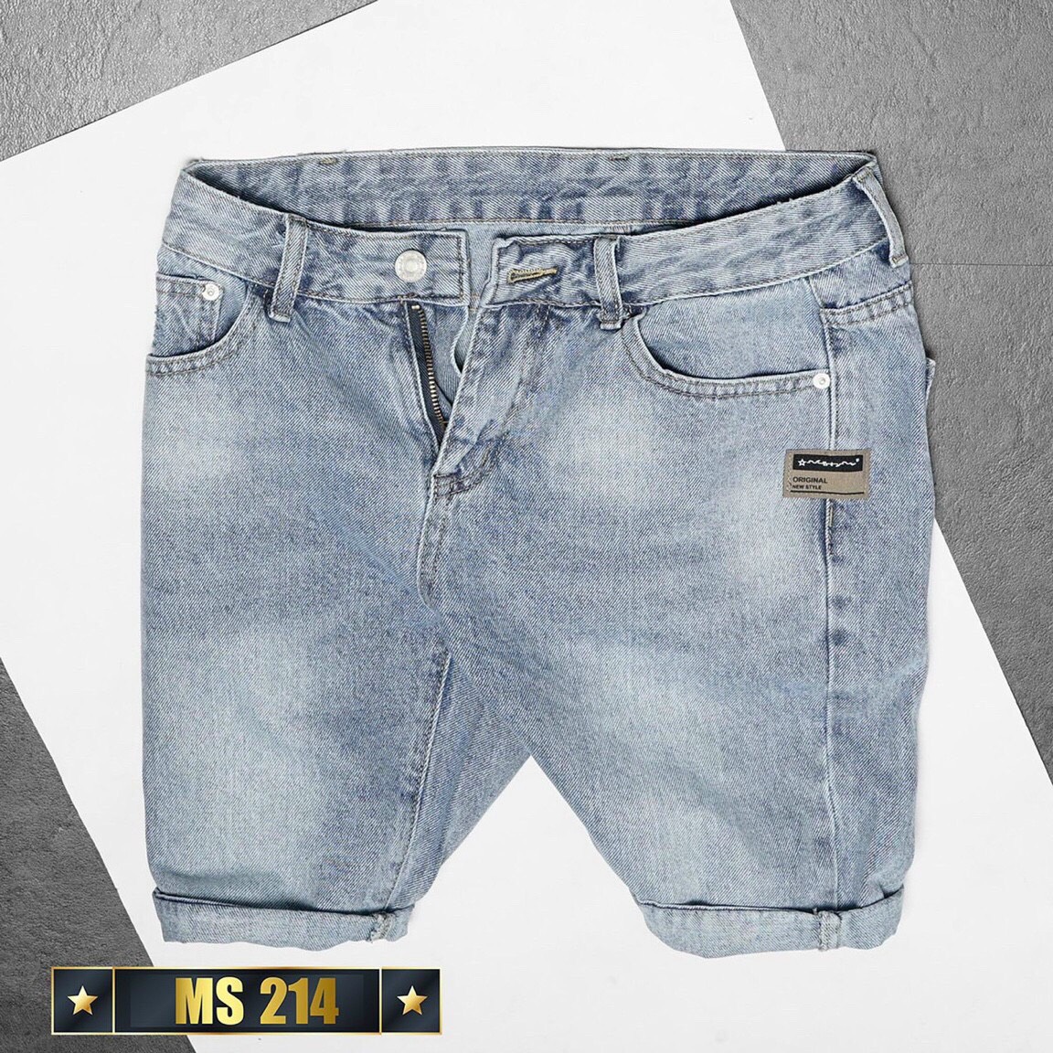 Quần short jeans nam Hàn Quốc co dãn đơn giản nhưng cháy hàng