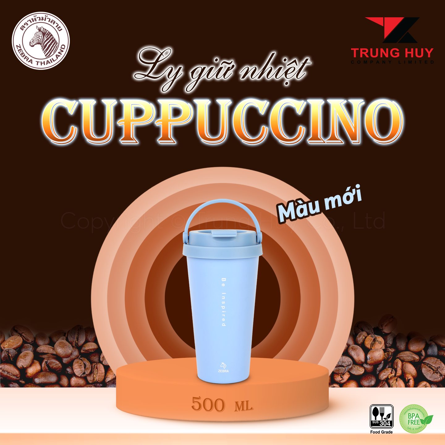 Ly giữ nhiệt inox Cuppuccino 500ml - 112703