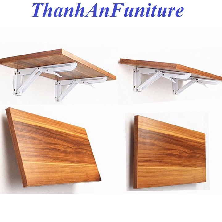Bộ 2 bản lề xếp gọn thông minh size 20-40cm - ke gập treo tường thông minh
