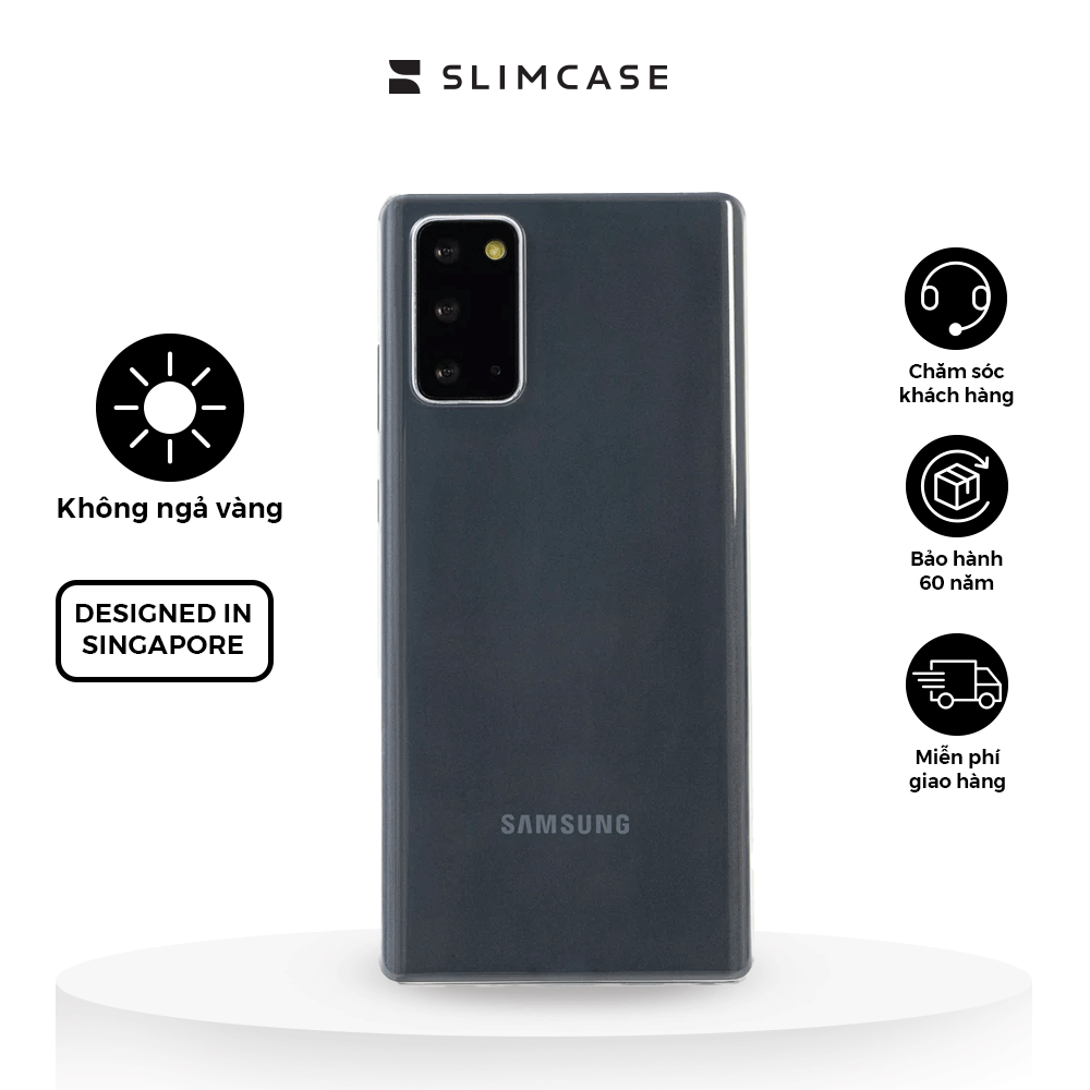 Ốp lưng Slimcase cho Samsung Galaxy Note 20 Series - Nhựa Armour Plastic Cao cấp, Siêu mỏng, không ố vàng - Hàng chính hãng