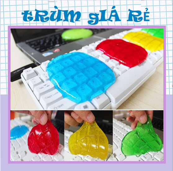 Gel vệ sinh hút bụi đa năng - Gôm dẻo lăn bụi vệ sinh bàn phím laptop,  máy tính / Miếng Dẻo Vệ Sinh Đa Năng