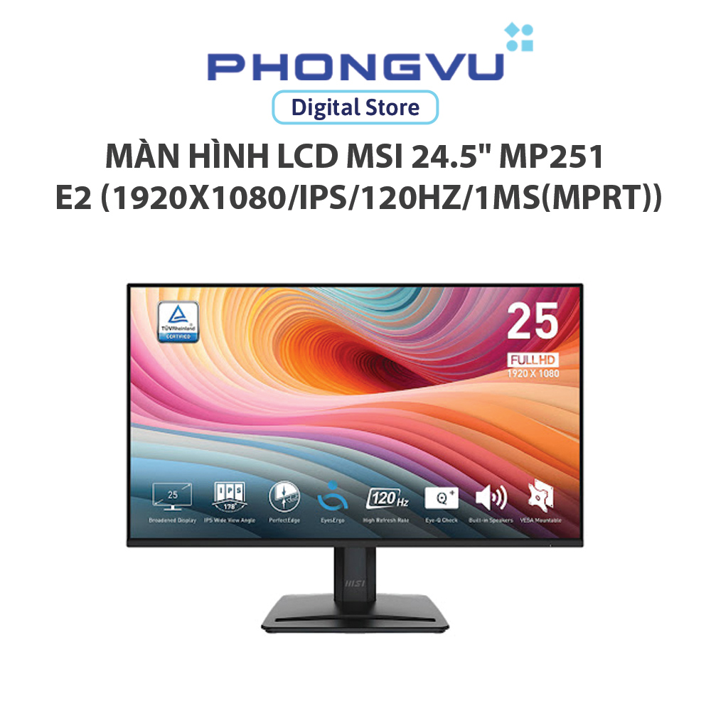 Màn hình LCD MSI 24.5" MP251 E2 (1920x1080/IPS/120Hz/1ms(MPRT)) - Bảo hành 24 tháng