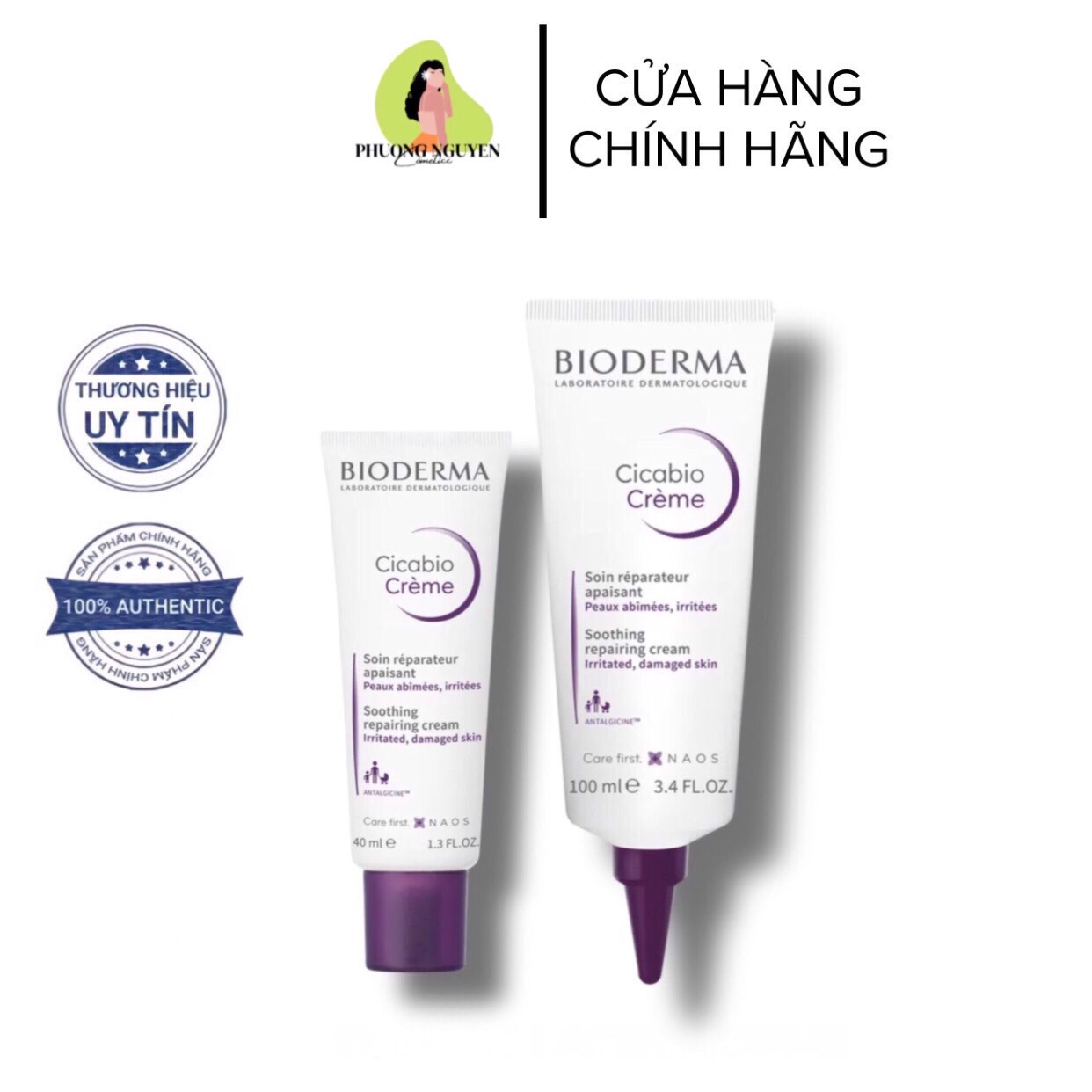Kem dưỡng phục hồi da Bioderma Cicabio Cream (40 - 100ML)