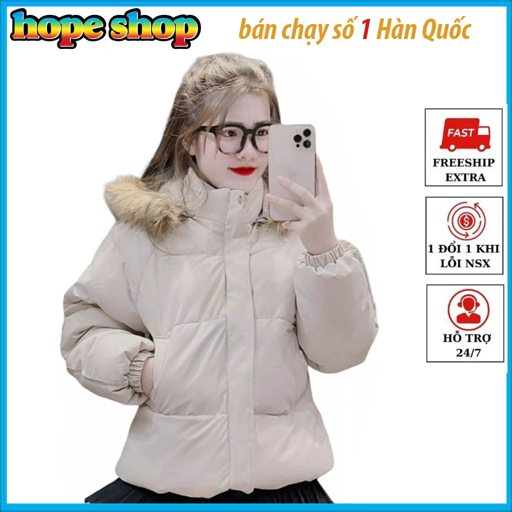 Áo khoác phao nữ kiểu dáng Hàn Quốc mặc vô là xinh, áo phao béo cho nữ