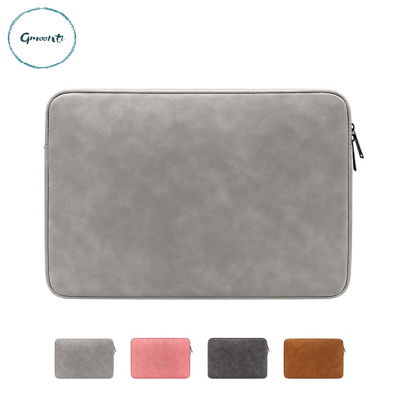 Túi chống sốc da pu cho laptop 13 inch 14 inch 15.6 inch gmoonti - m24