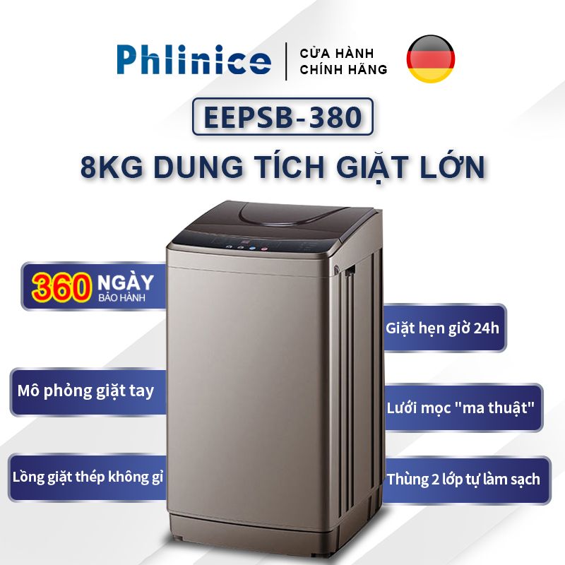 Máy giặt gia động dùng cho gia đình, kích thước nhỏ gọn thích hợp với nhà thuê ký túc xá tích hợp giặt sấy bán tự động, sinh viên, người lớn tuổi