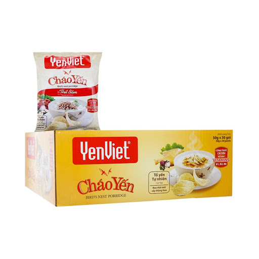 [Siêu thị WinMart] - Thùng 30 gói cháo yến Yến Việt vị thịt bằm 50g