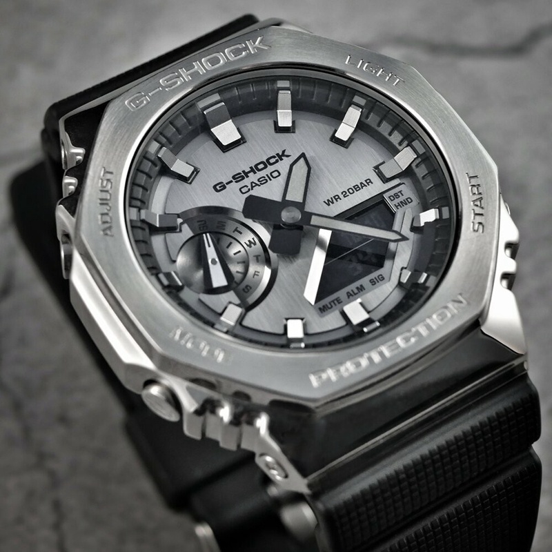 Đồng hồ nam g-shock gm-2100 mặt thép cao cấp ,đồng hồ thông minh casio gshock chống nước , chống shock, đồng hồ thể thao mạnh mẽ sang trọng