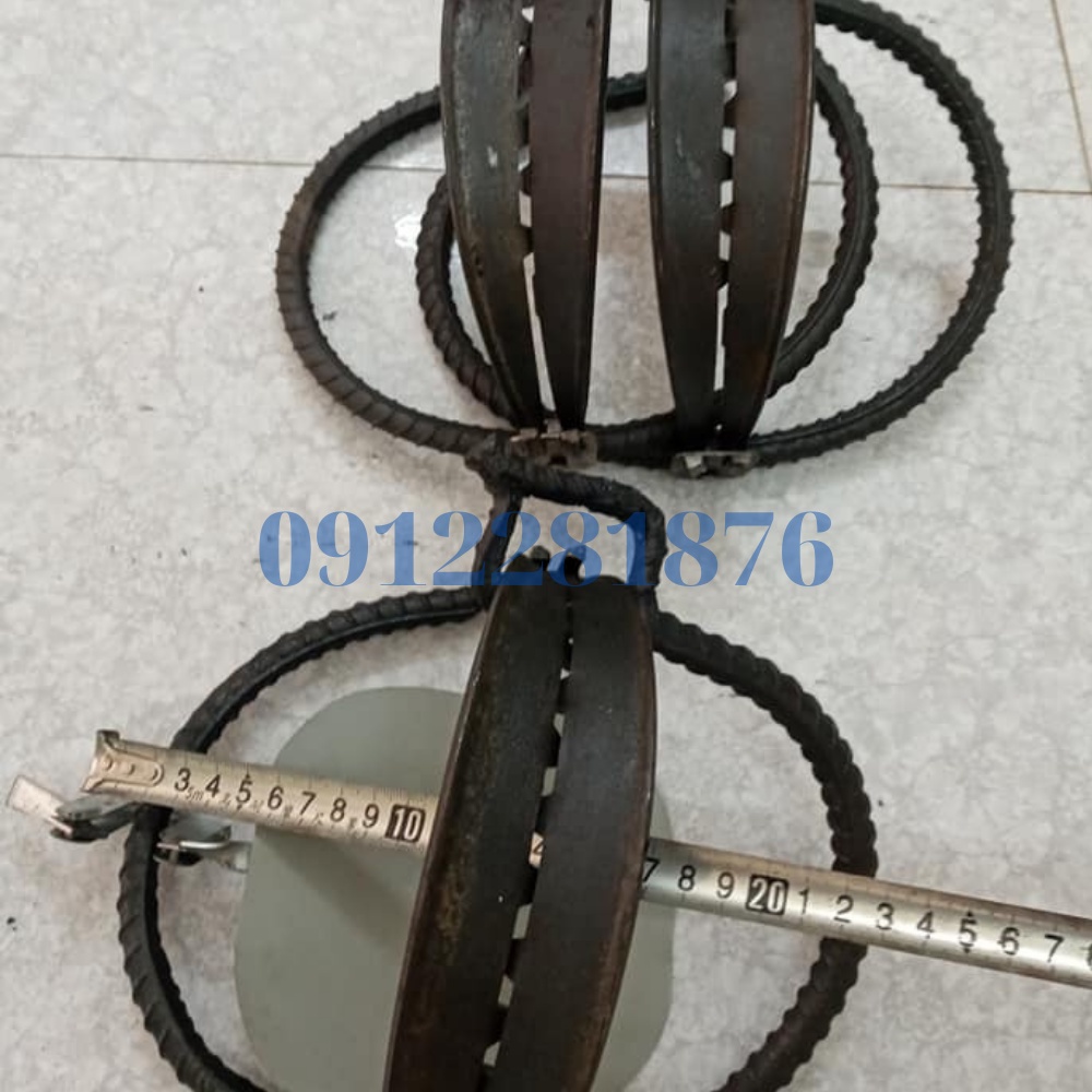 Cạm bẫy 22cm thép xoắn bẫy thú, heo rừng thép xoắn tặng bàn đạp