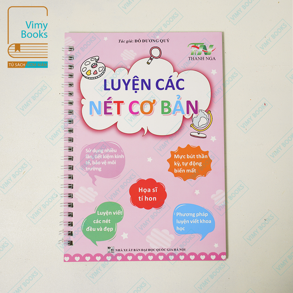 Vở - quyển luyện viết chữ đẹp thần kỳ tự xóa - phiên bản chuẩn tiếng việt