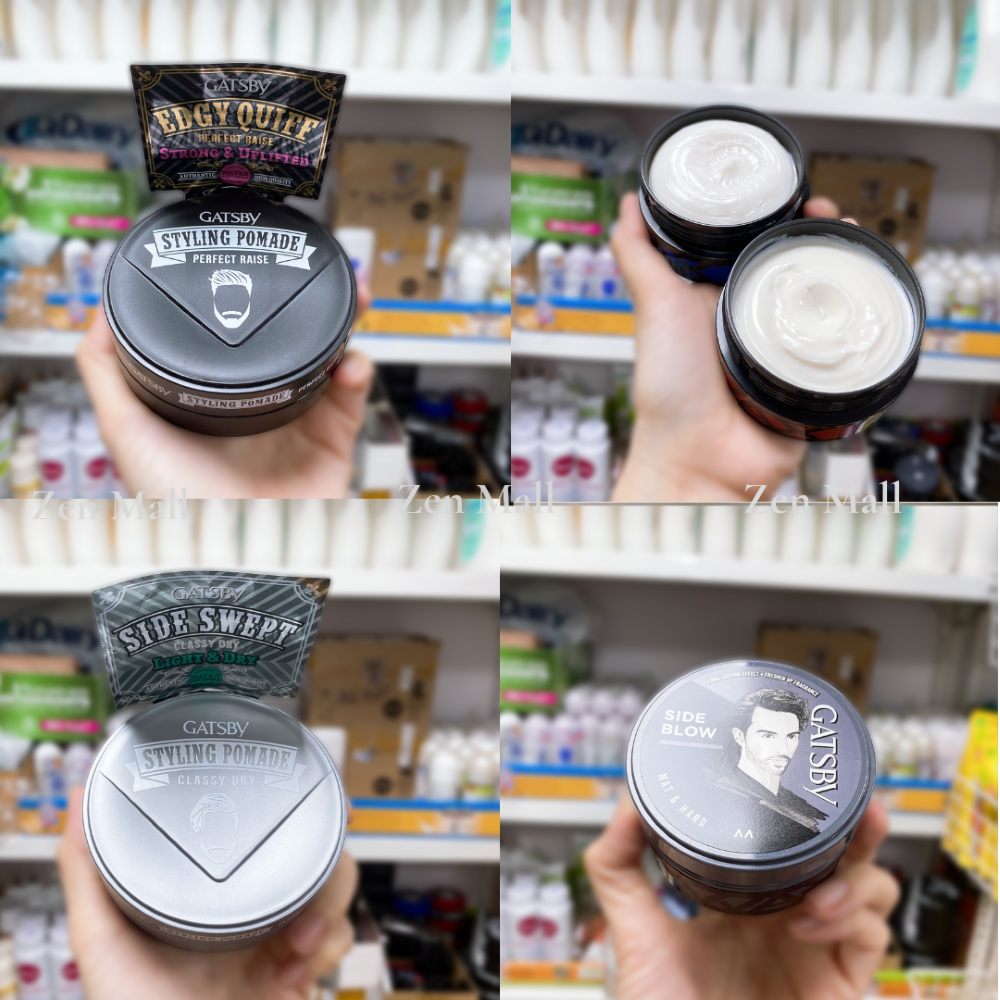 Sáp vuốt tóc nam gatsby messy scrunch layered/tough spikes/side blow styling wax 75g / sáp tạo kiểu tóc nam