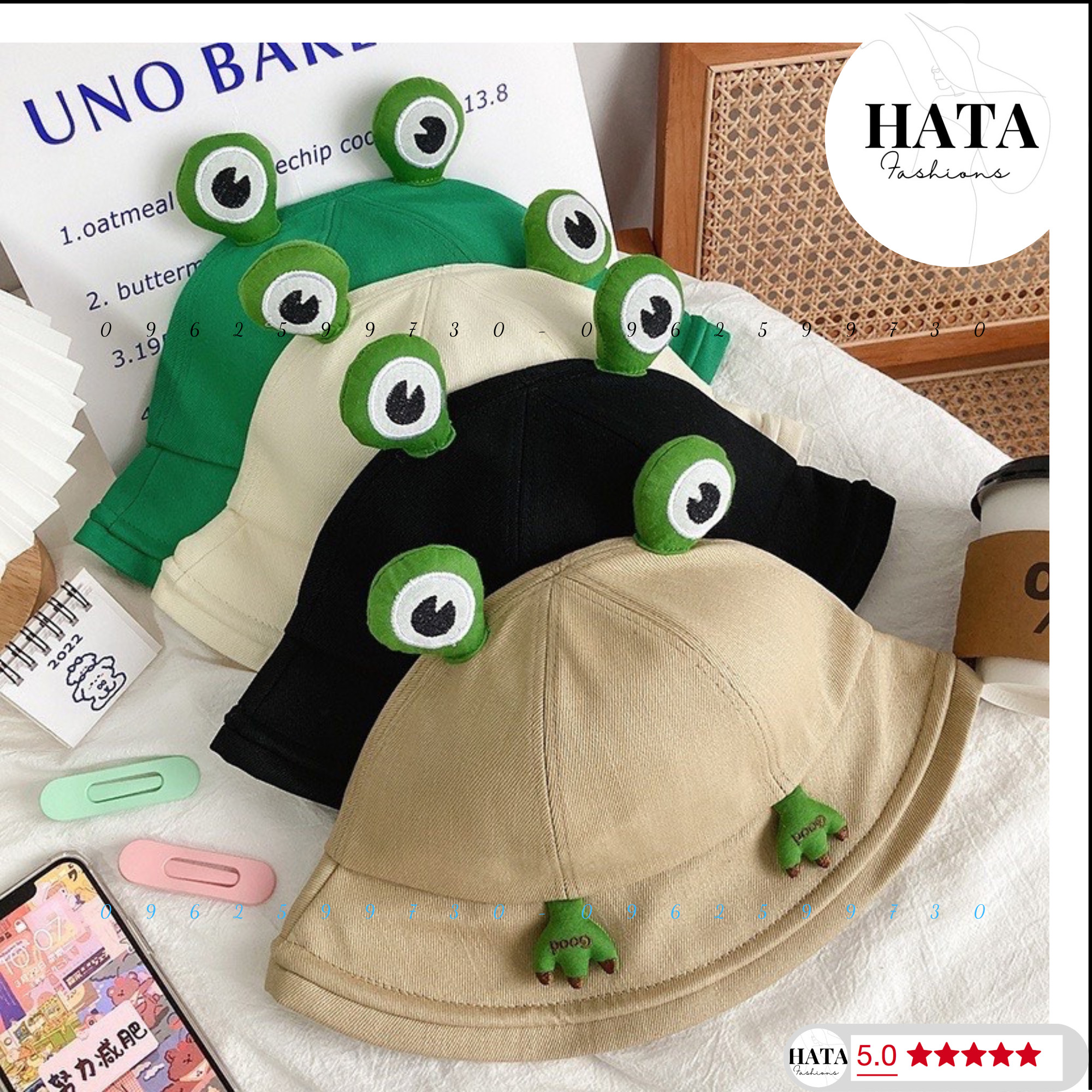 Mũ vành ếch qc chất kaki nhiều màu dễ phối đồ dành đi du lịch, đi chơi, shopping