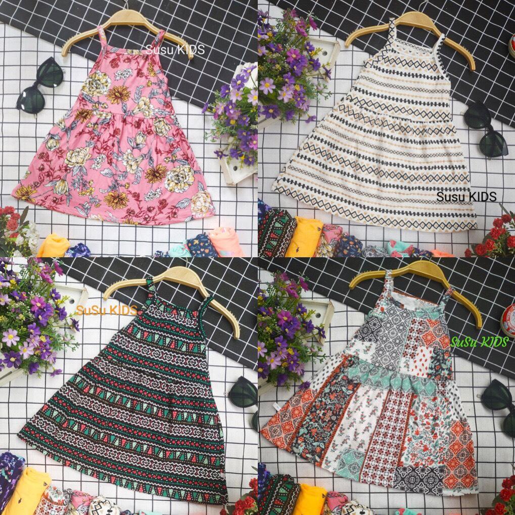 [Xưởng may SuSu] Váy 2 dây cotton mềm, mát cho bé mặc hè, váy đầm bé gái, váy bé gái, bộ đồ bé gái, hàng hè cho bé gái