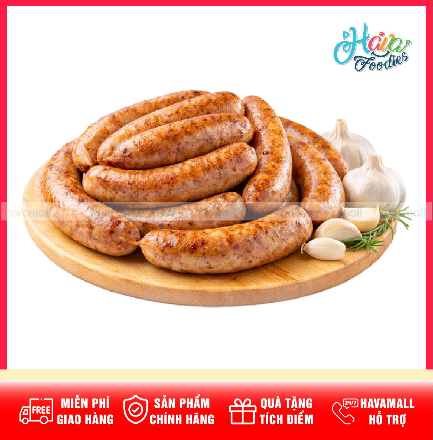 [HỎA TỐC] Xúc Xích Tỏi Nga Moscow Kolbasa 500g – Russian Garlic Sausage