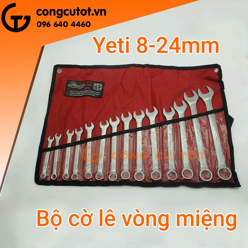 Bộ cờ lê vòng miệng 14 chi tiết ls+, yeti 8-24 mm