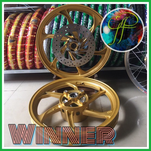 [HCM]Bánh mâm Winner 6 cây HRC kèm đĩa trước và bạc đạn in17 trước 1.6 sau 1.85