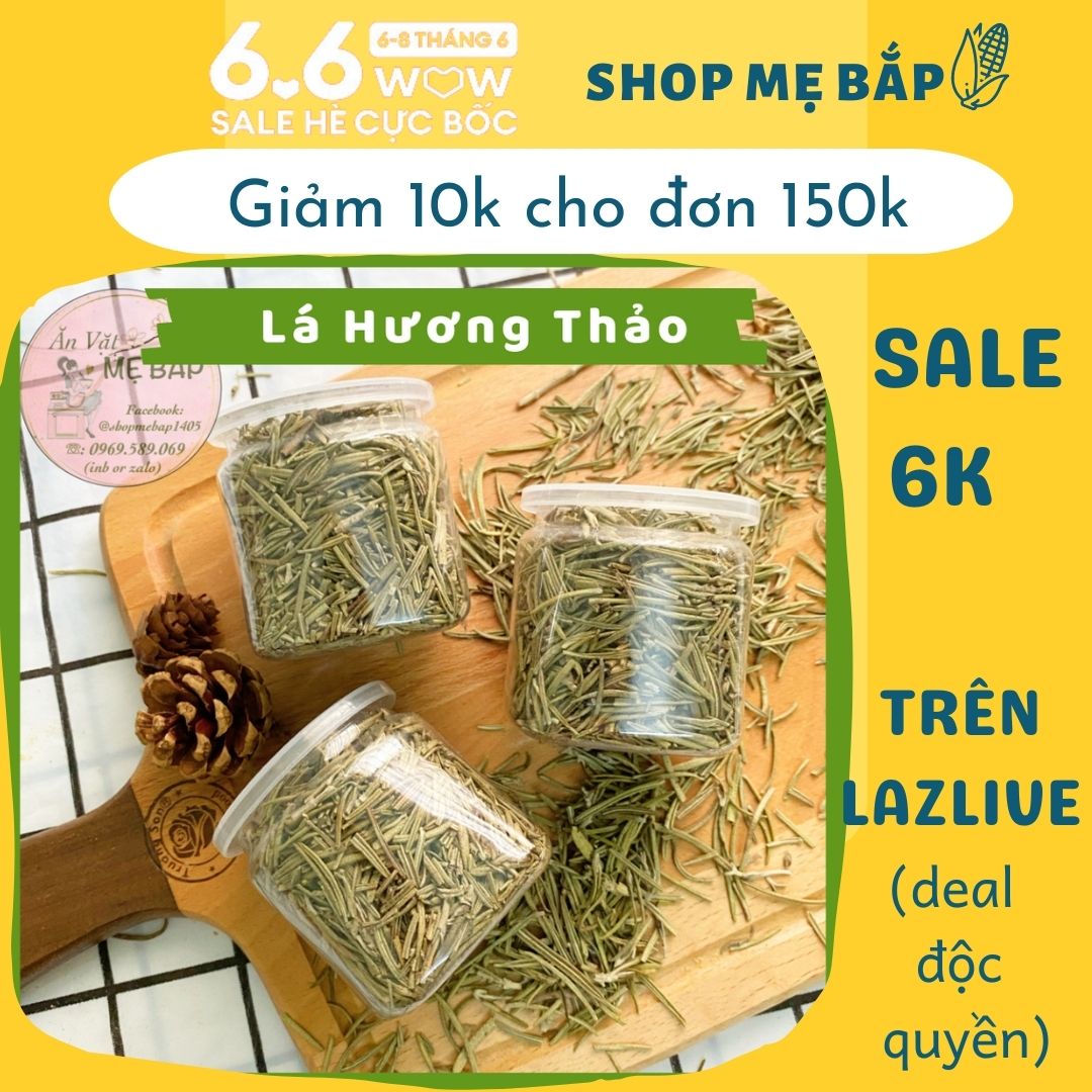 Lá Hương Thảo Rosemary Sấy Khô 20gr - 100% Nguyên Liệu Tự Nhiên Nguyên Chất - Shop Mẹ Bắp [Date 2024]